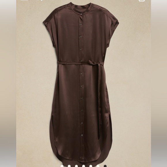 SOLD OUT!!!❤️❤️NWT BANANA REPUBLIC SERENADE SILK SHIRTDRESS - Picture 4 of 6